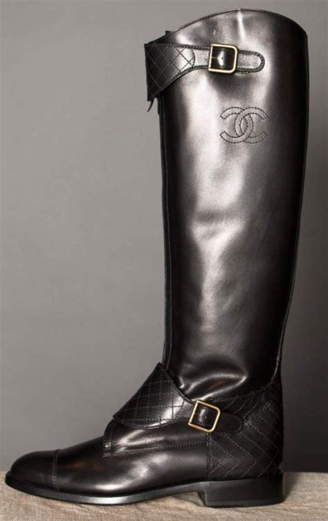 chanel tall black boots|Shoes — Fashion .